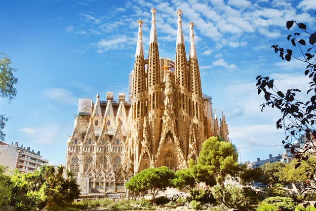 Barcelona's Sagrada Familia, designed by Catalan architect Antoni Gaudi