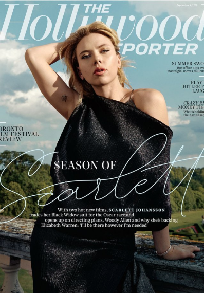 Scarlett Johansson on the cover of this week’s edition of the Hollywood Reporter