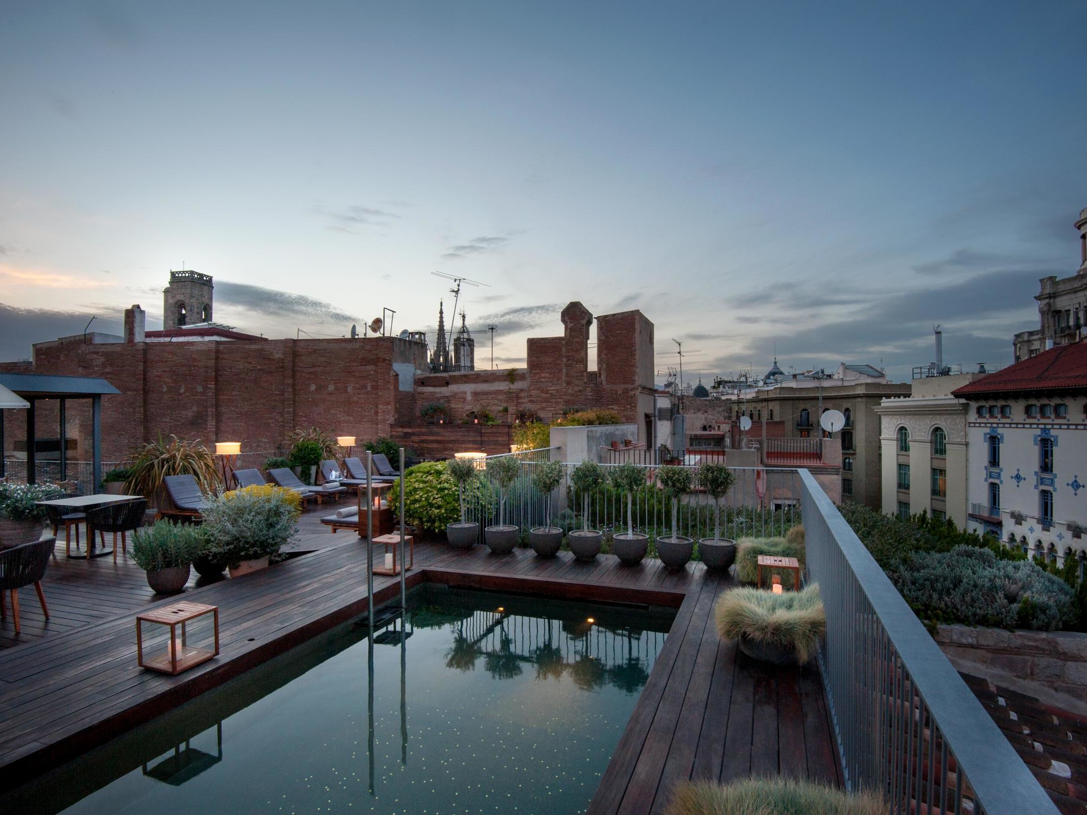 Relax in the Mercer's rooftop pool