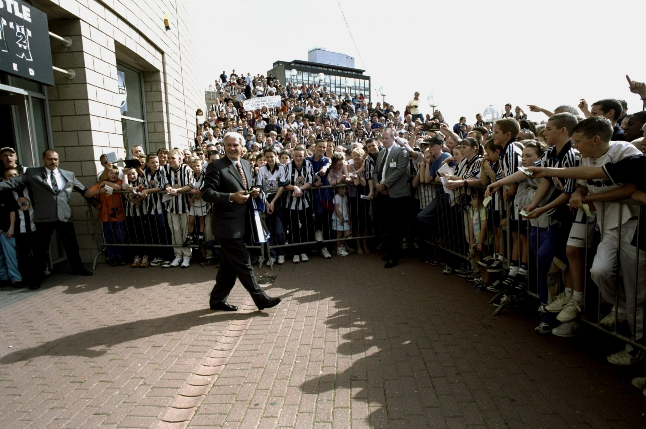 Robson greets the Toon army after becoming Newcastle manager