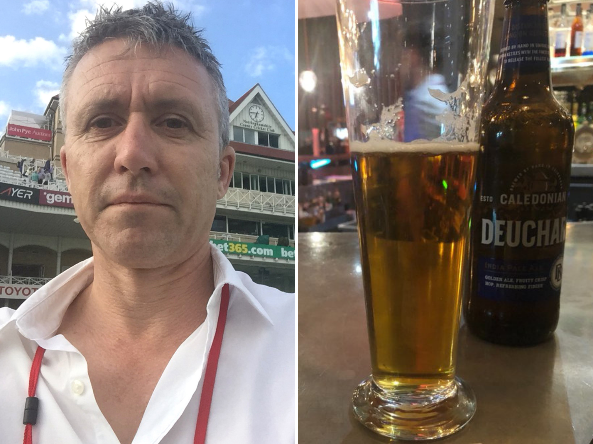 Australian cricket journalist Pete Lalor was accidentally charged £55,000 for a bottle of beer at the Malmaison hotel in Manchester.