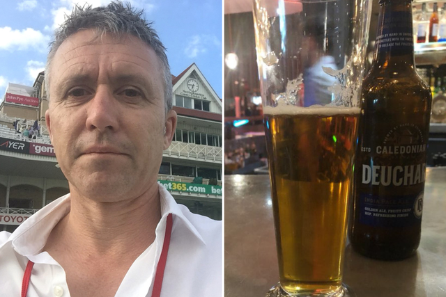 Australian cricket journalist Pete Lalor was accidentally charged £55,000 for a bottle of beer at the Malmaison hotel in Manchester.