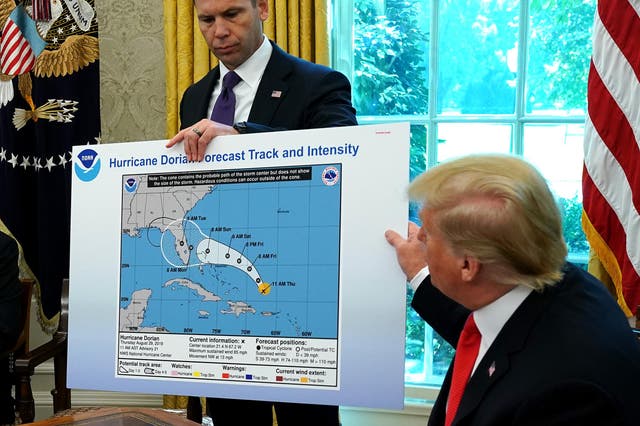 Donald Trump doubles down on altered hurricane map