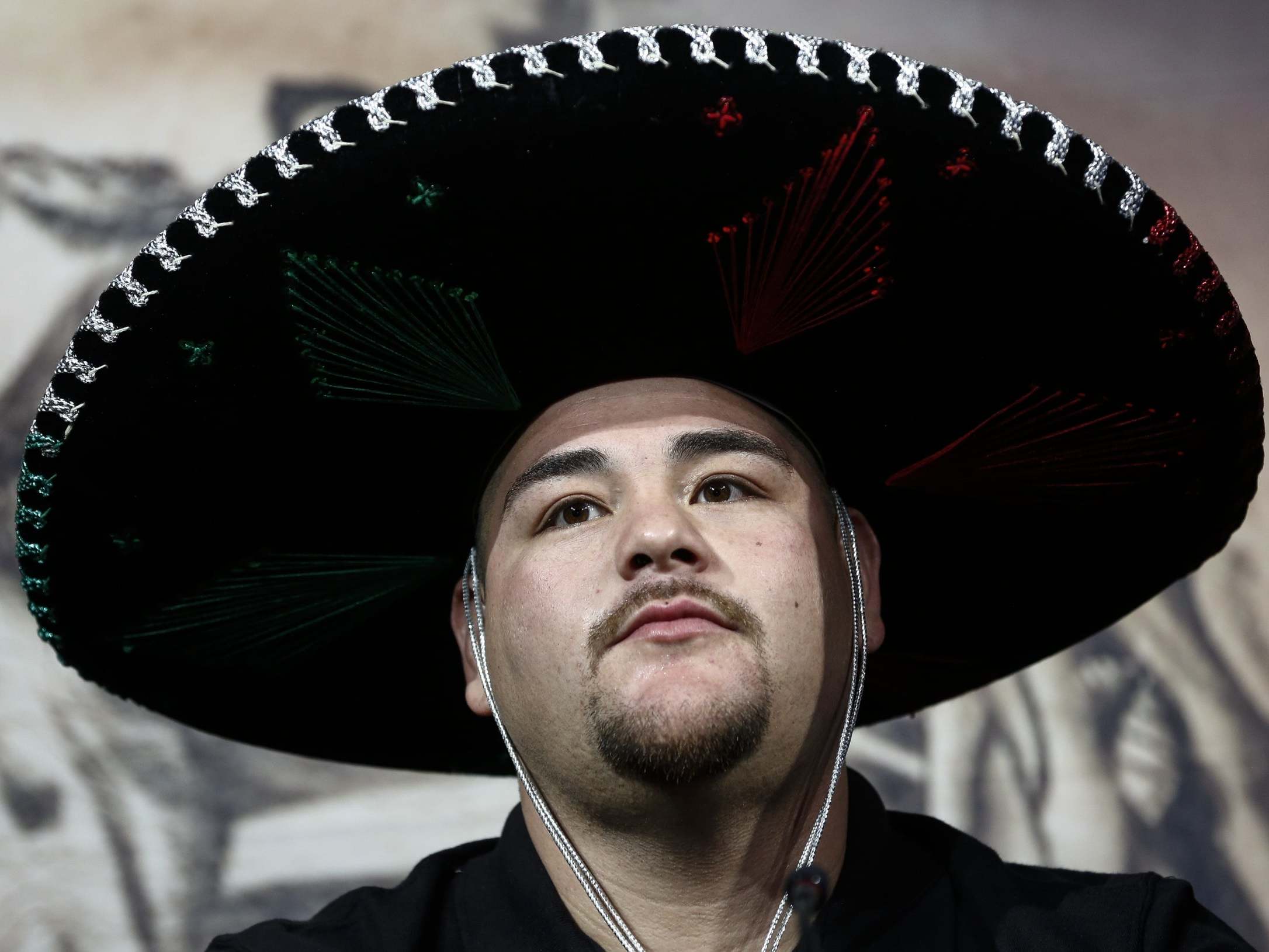 Andy Ruiz at the press conference in New York