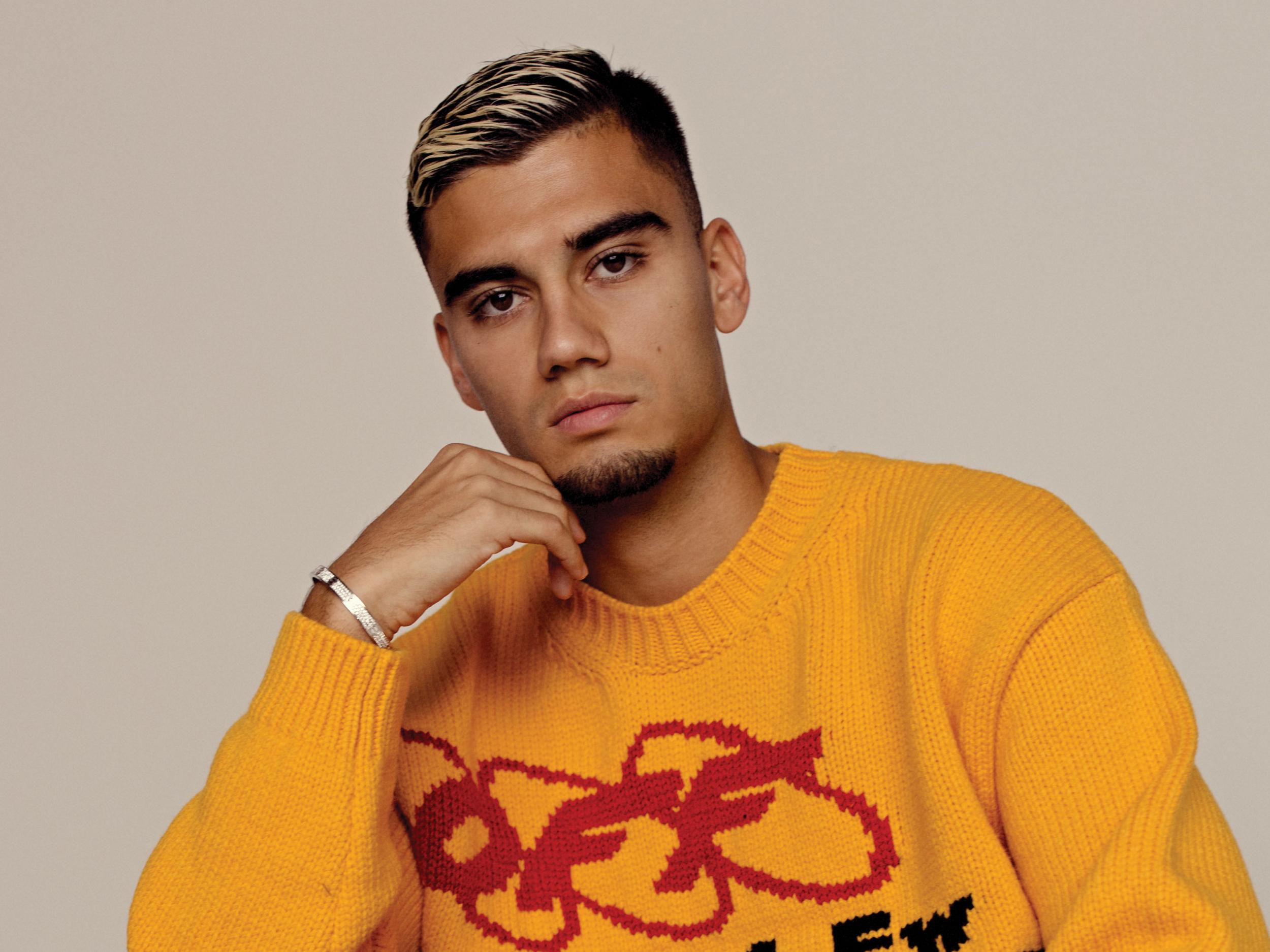 Andreas Pereira poses for GAFFER Magazine