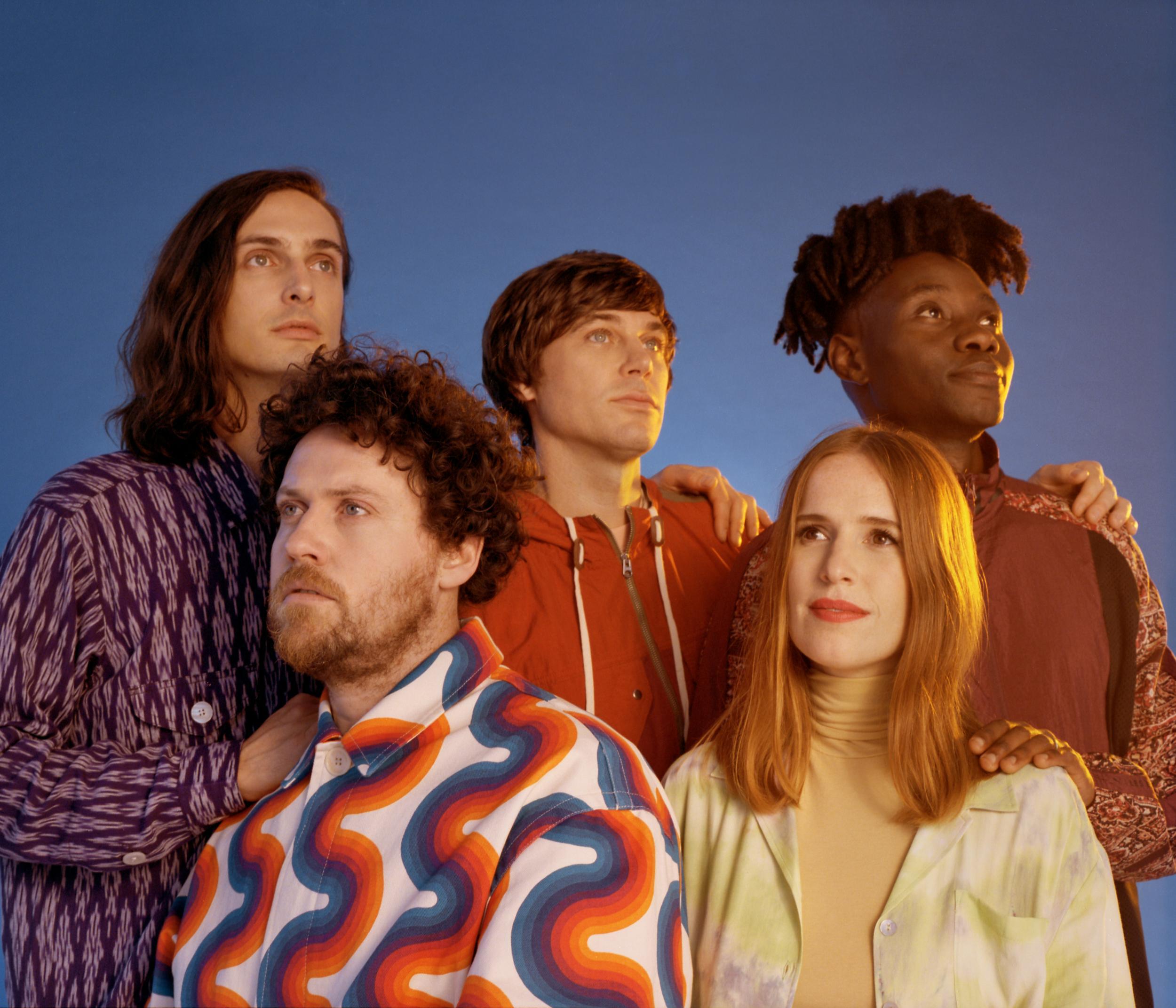 Metronomy's Joe Mount (left front row): 'People get very wrapped up in the idea of being successful'