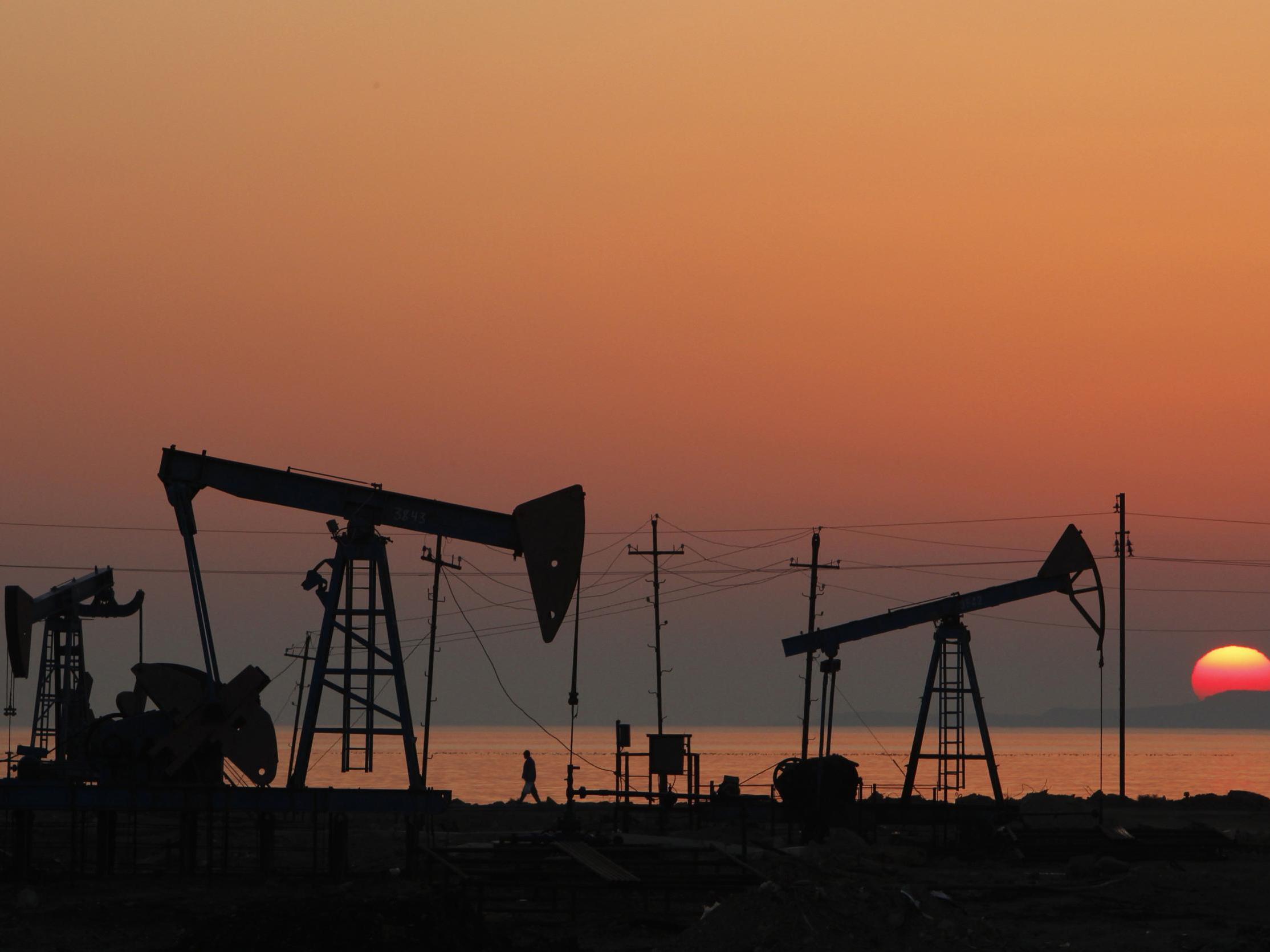 Pump jacks at an oilfield in Baku, Azerbaijan, where energy giants are investing billions in new developments