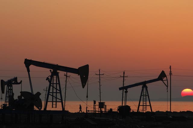 Pump jacks at an oilfield in Baku, Azerbaijan, where energy giants are investing billions in new developments