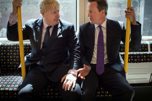 Boris Johnson mocked David Cameron in the note