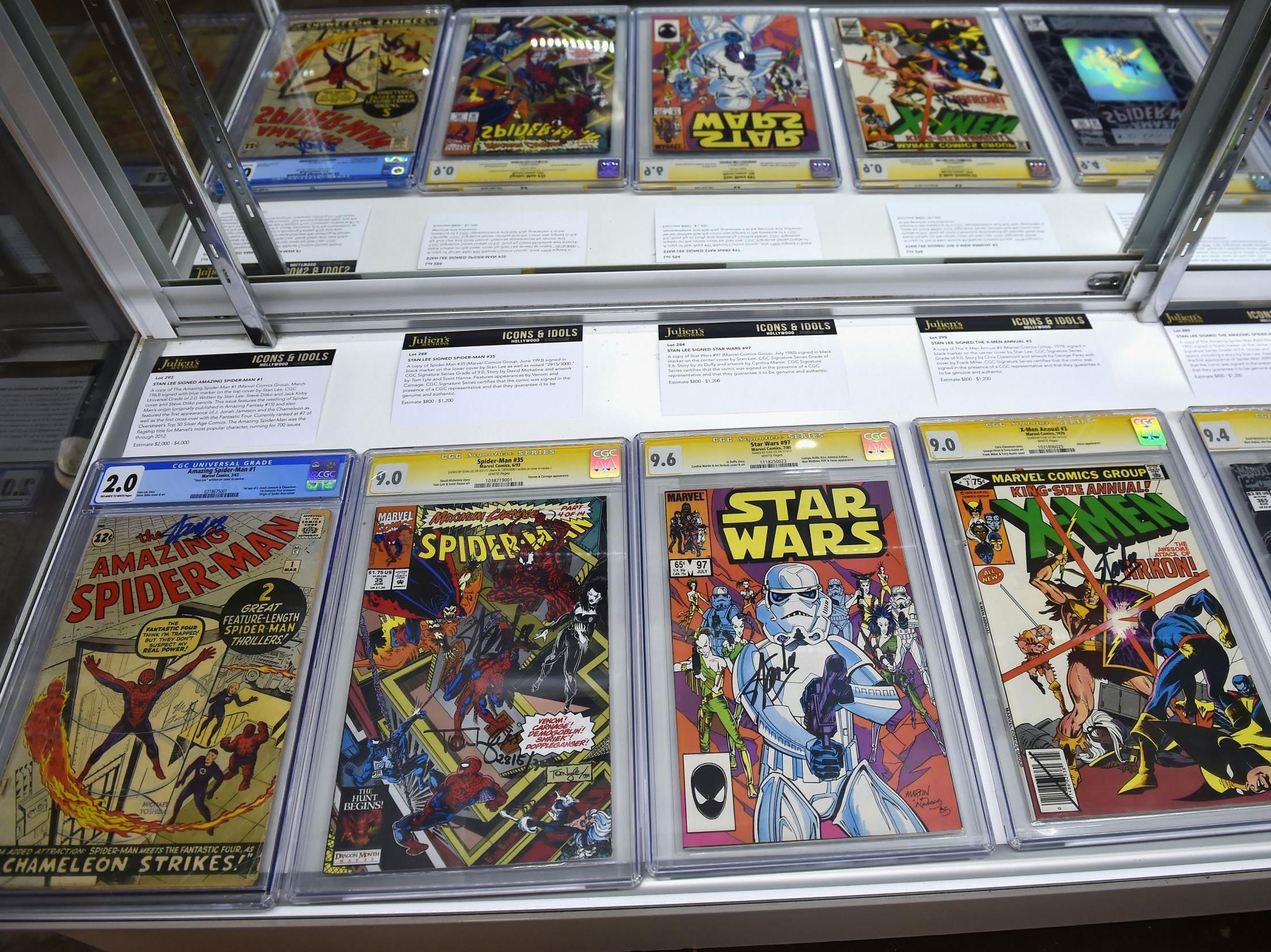 File image of a selection of Marvel comics.