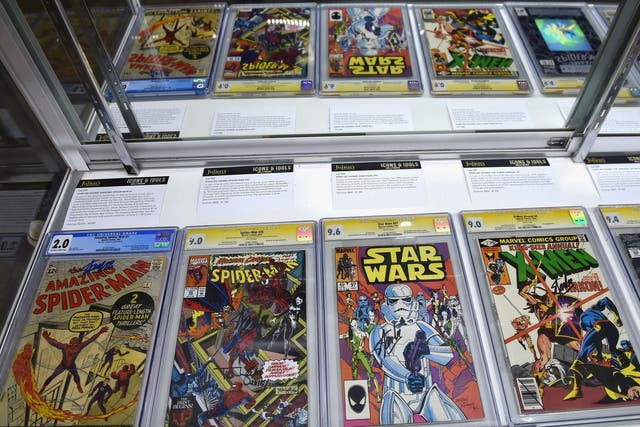 File image of a selection of Marvel comics.