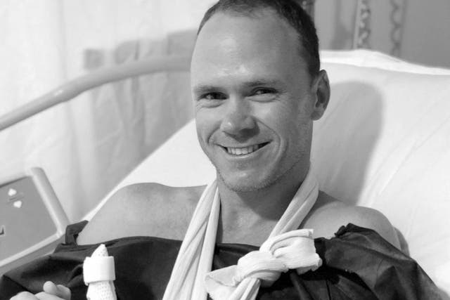 Chris Froome in hospital following the kitchen incident