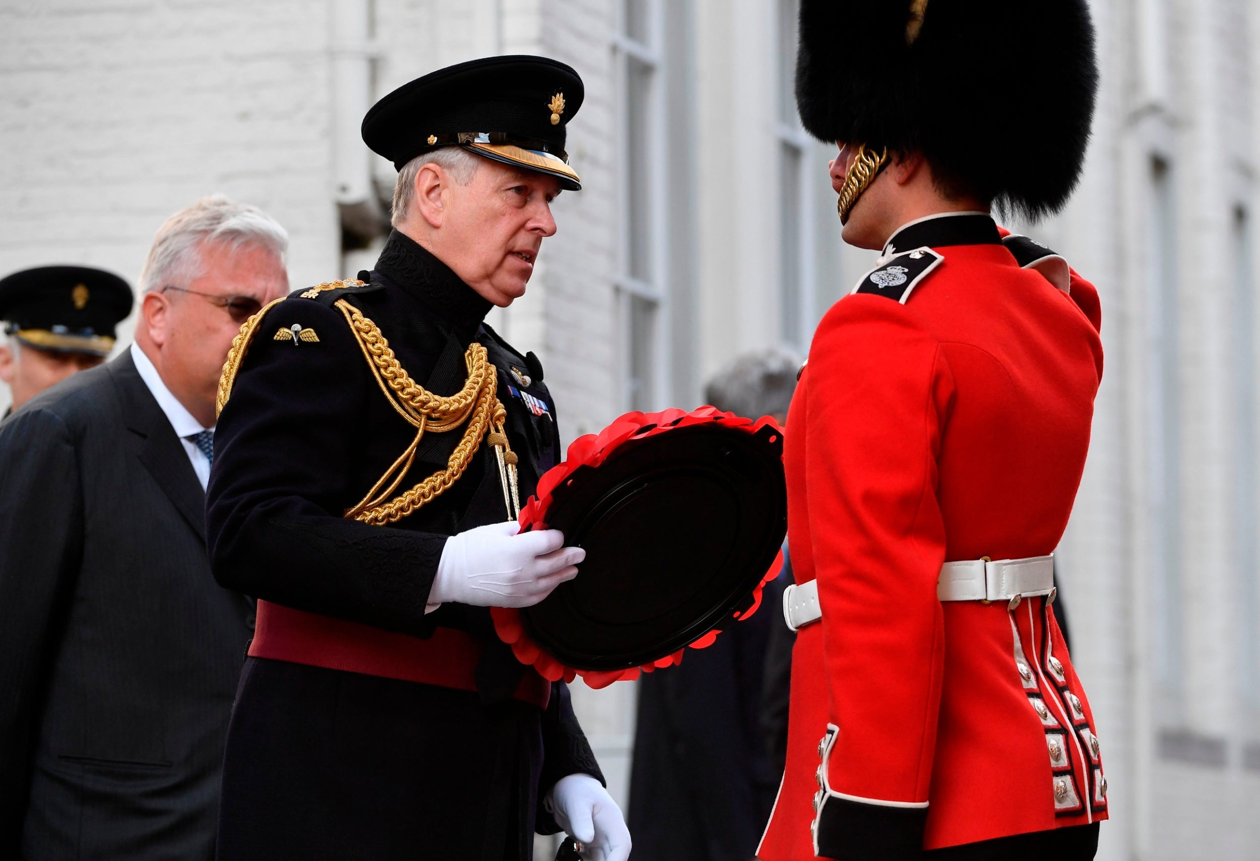 The Duke of York was present in his role as Colonel of the Grenadier Guards and laid a wreath at the Charles II memorial