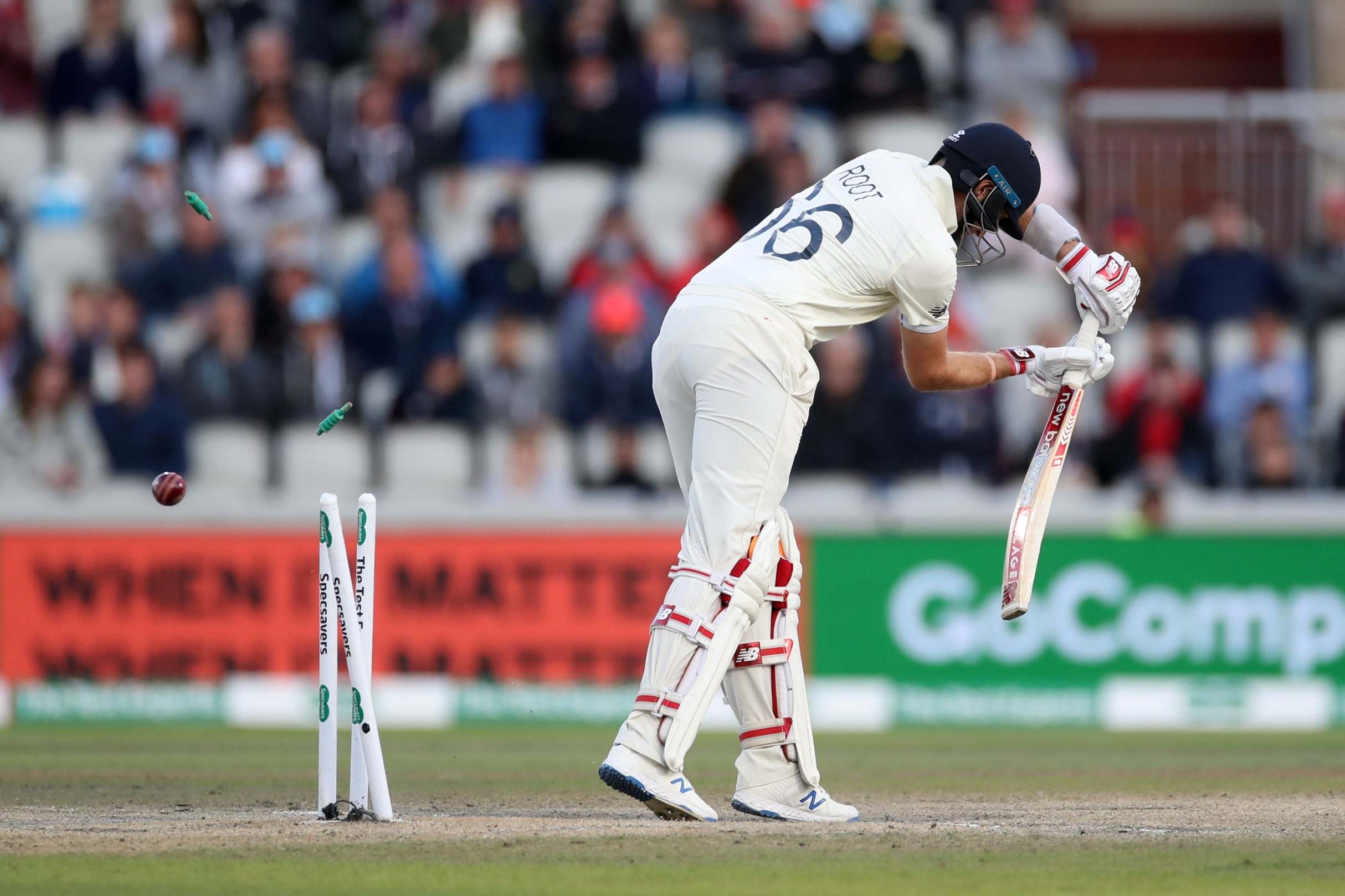 Pat Cummins removes Joe Root late in the day (Reuters)
