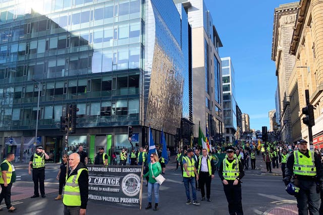 Two republican marches were held in Glasgow on Saturday