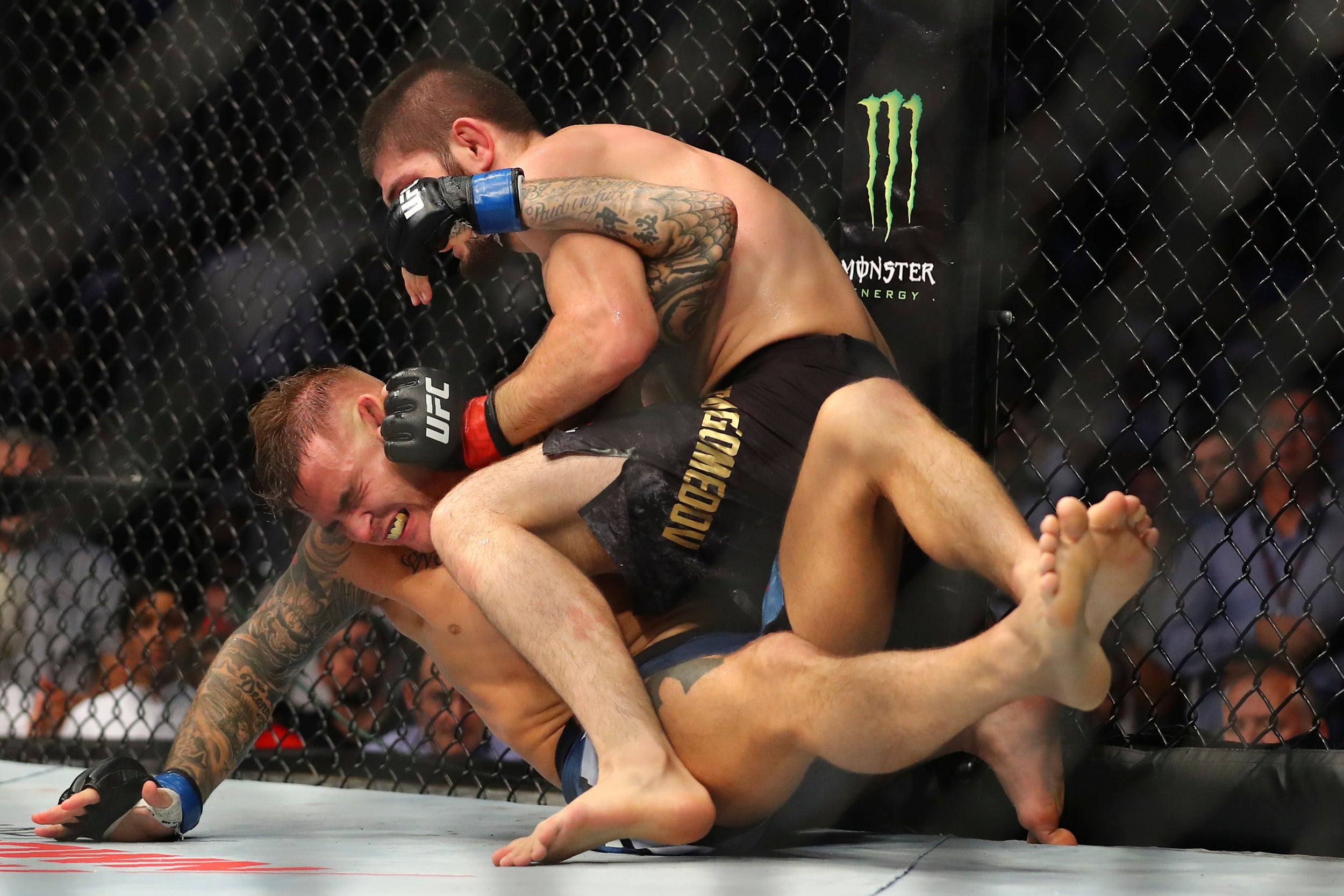 Poirier got caught in the third round before being submitted
