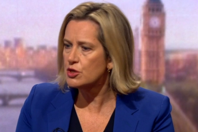 Former work and pensions secretary Amber Rudd speaking on The Andrew Marr Show