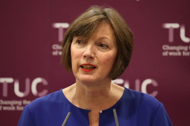 Frances O’Grady, the TUC general secretary, in Brighton on day one of the 2019 TUC Congress