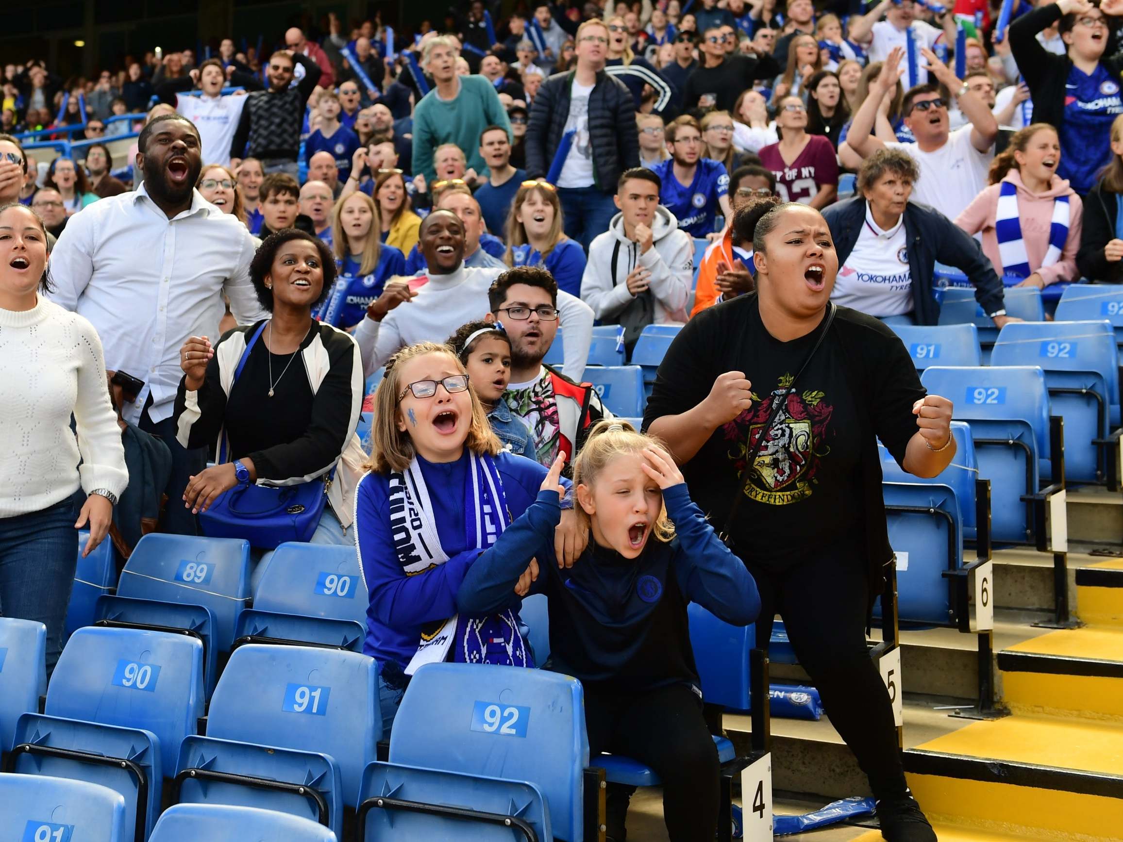 Almost 25,000 fans were in attendance at Stamford Bridge
