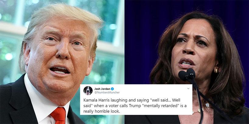 Kamala Harris Laughs After Voter Calls Trump’s Actions ‘mentally ...