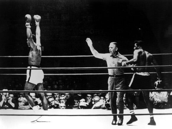 Muhammad Ali defeats Floyd Patterson in the 12th round at the Las Vegas Convention Centre