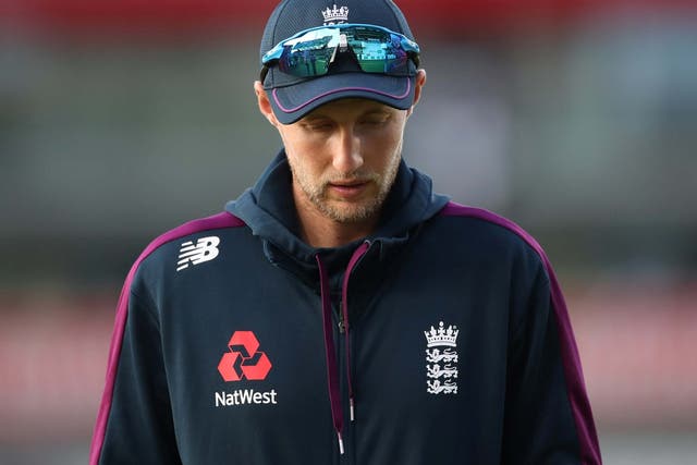 England's Joe Root looks dejected