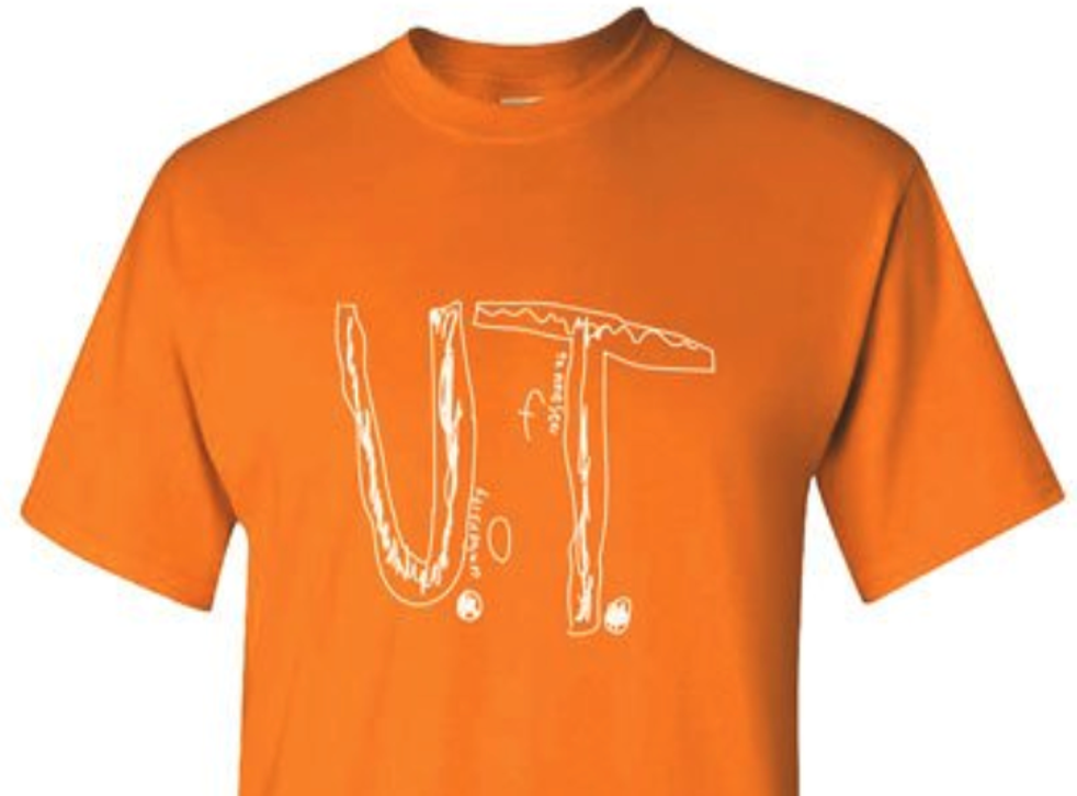 University of Tennessee sells t-shirt with elementary student's design (UT Vol Shop)