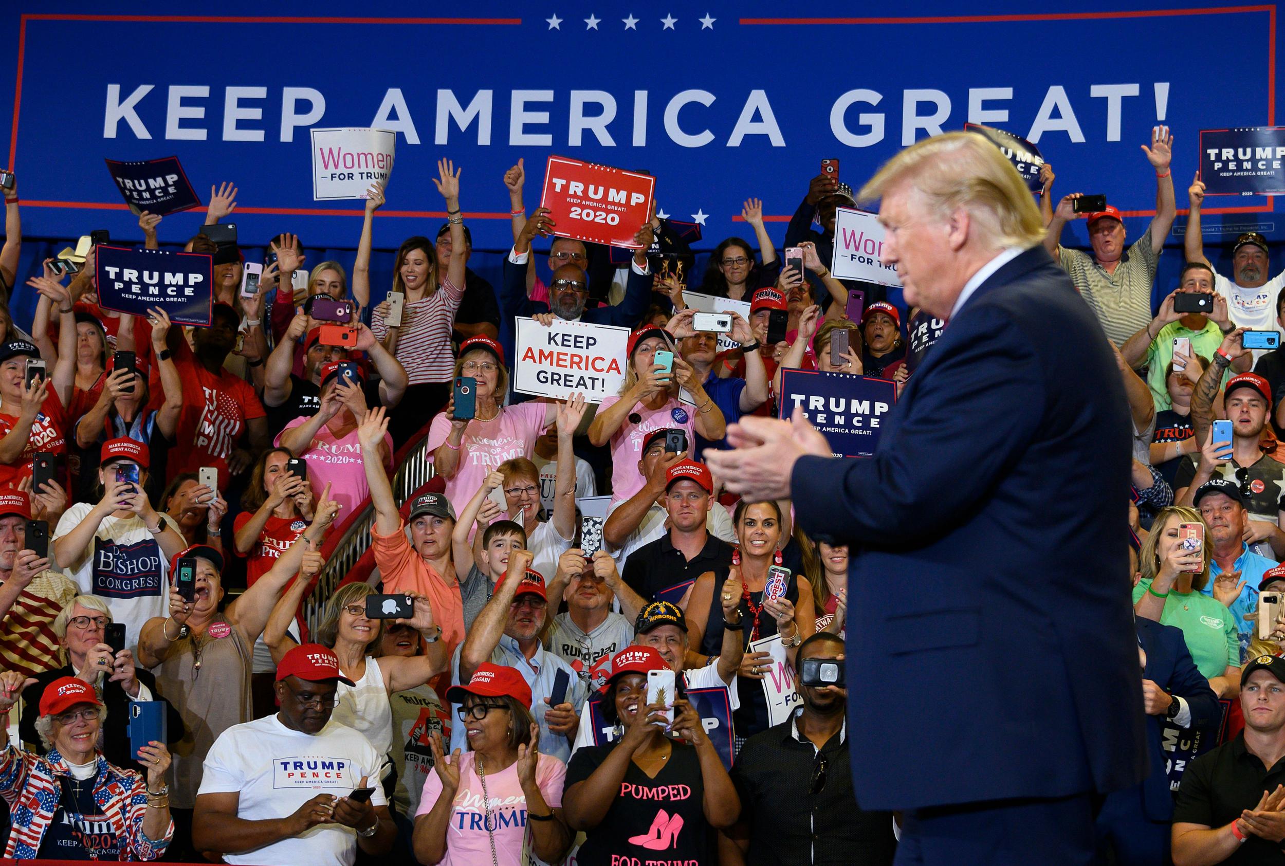 Trump rails against unfounded &apos;illegal voting&apos; and muses about serving three terms during wild and rambling rally speech