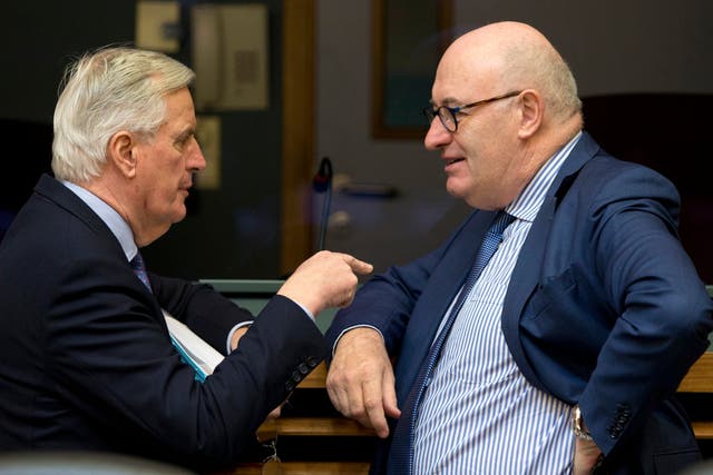 Michel Barnier and Phil Hogan