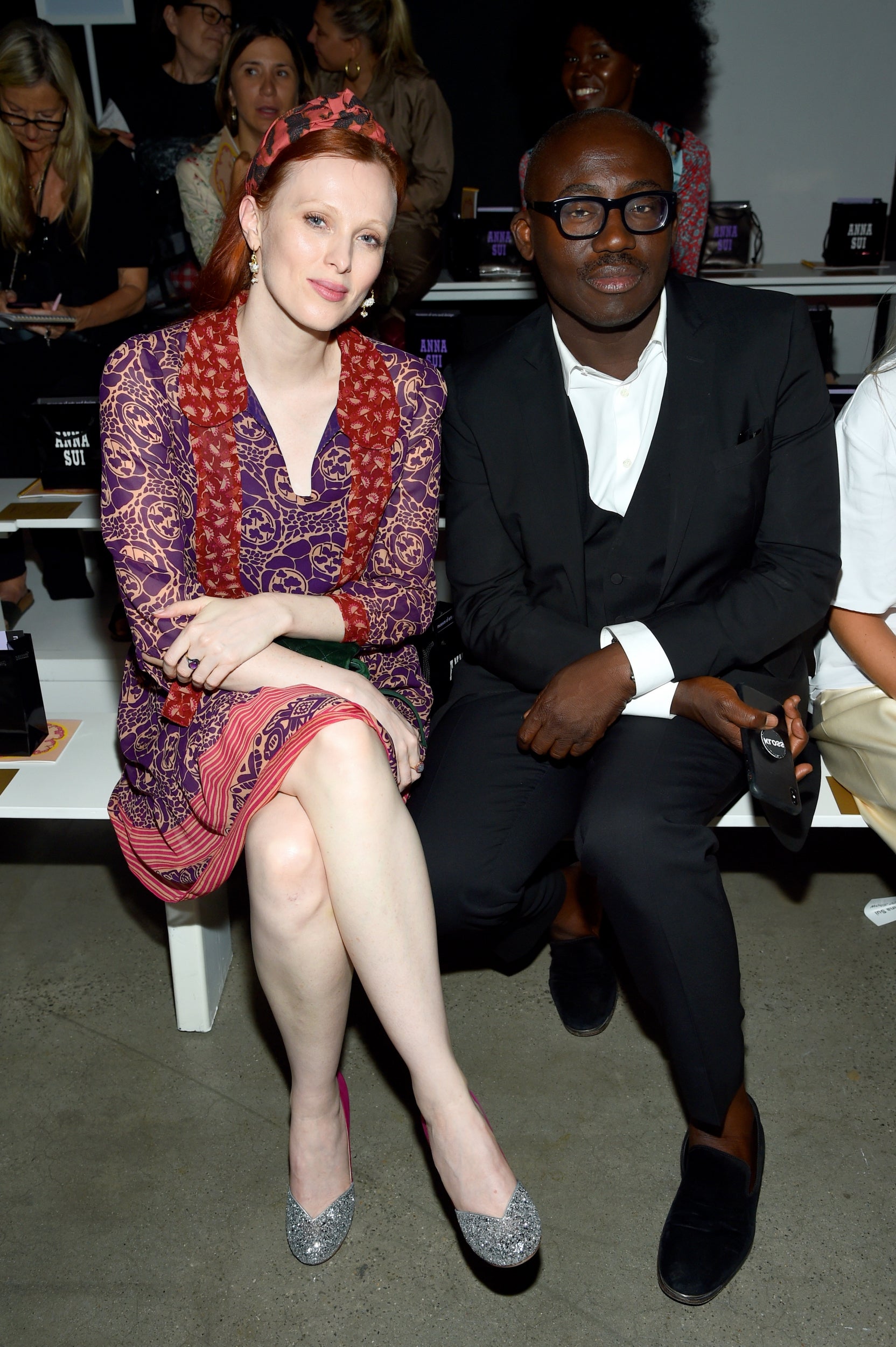 Karen Elson and Edward Enninful
