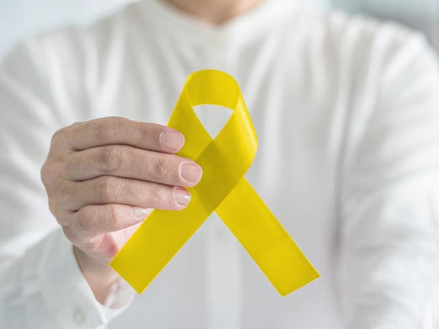 <p>The yellow ribbon is the symbol for Sarcoma Awareness Month, which is observed in July </p>
