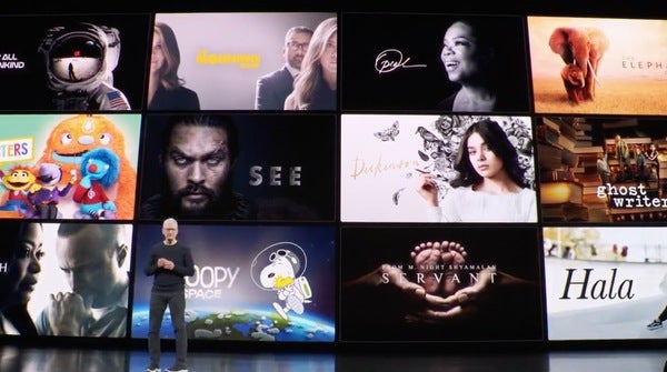 Apple CEO Tim Cook said trailers for shows featured on Apple TV+ had already been viewed more than 100 million times