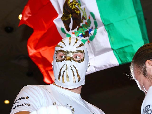 Fury adopted the colours of Mexico in his open workout