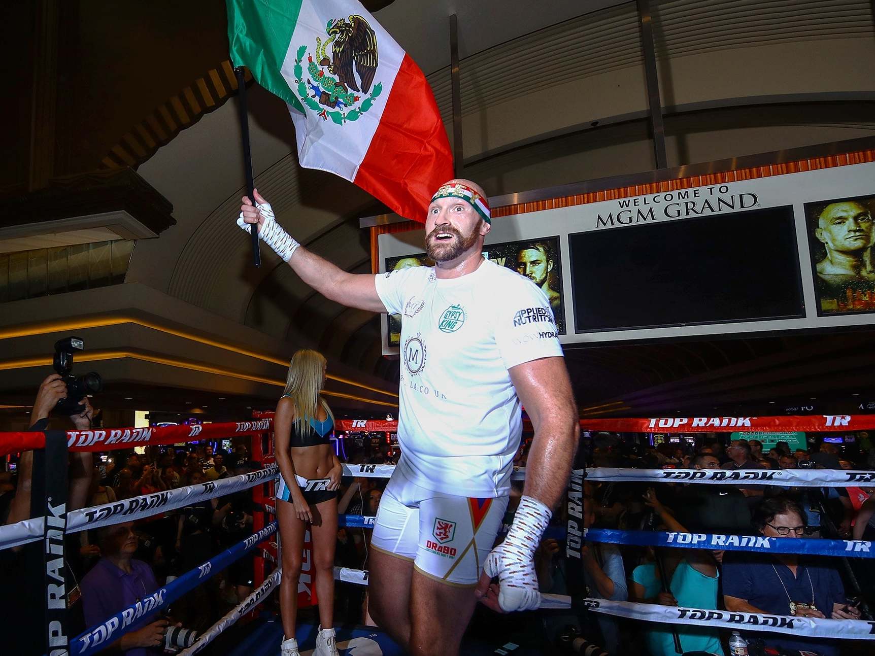 Tyson Fury adopted the colours of Mexico during his open workout