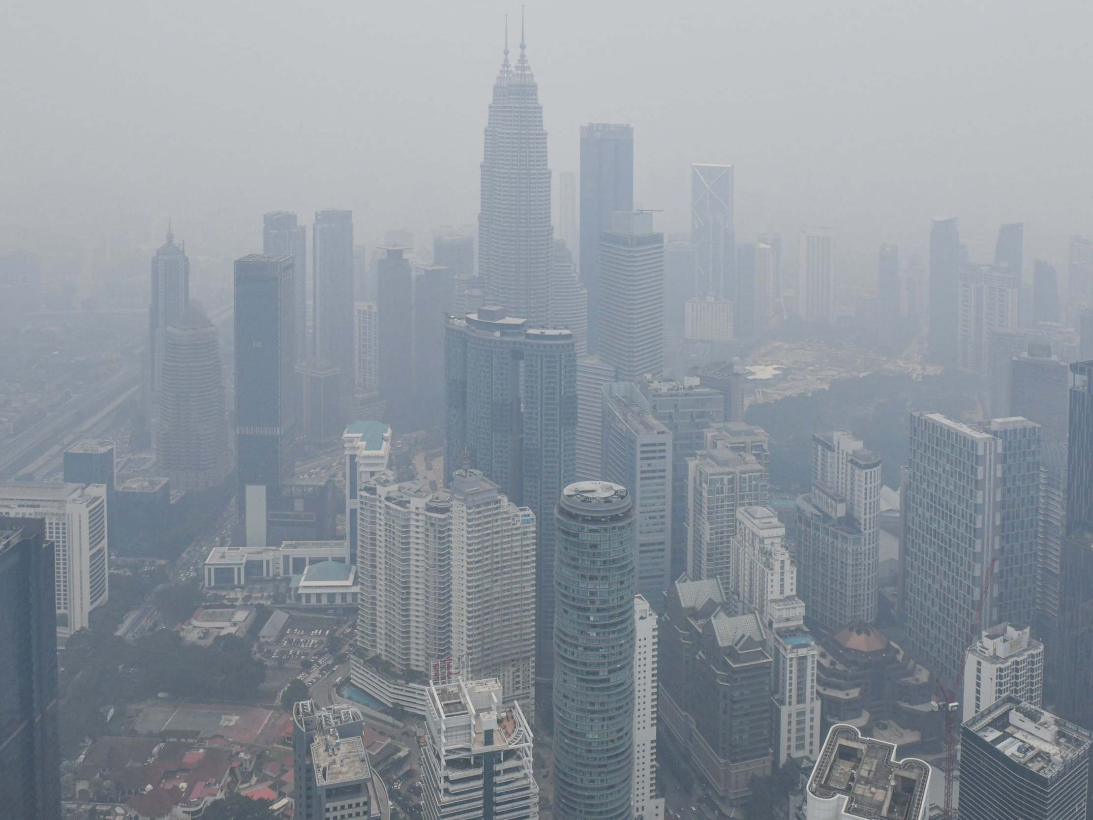 Kuala Lumpur is shrouded in haze