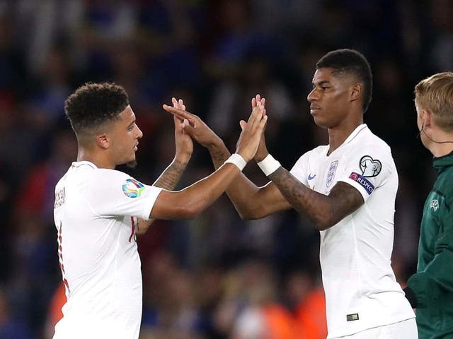 Jadon Sancho and Marcus Rashford are competing to start for England