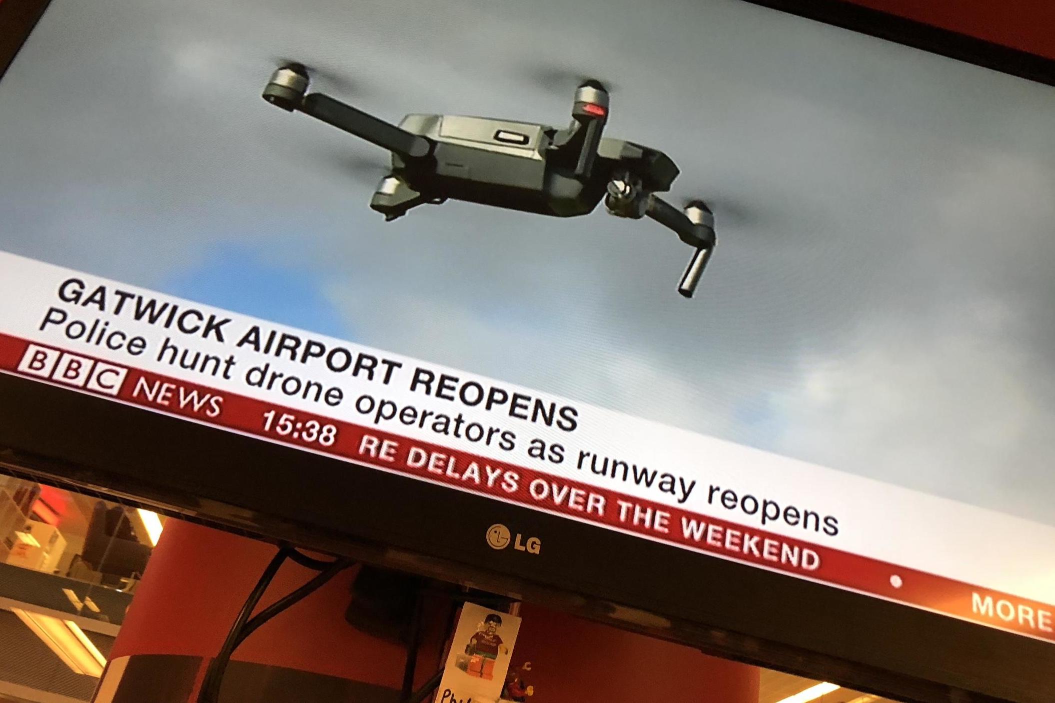 Drone watch: how the BBC announced the re-opening of Gatwick