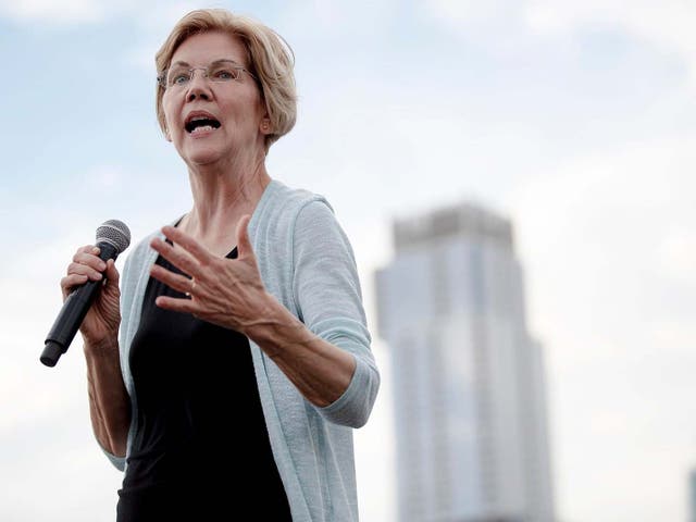 Elizabeth Warren has vowed she would ‘rein in’ Wall Street if elected in 2020