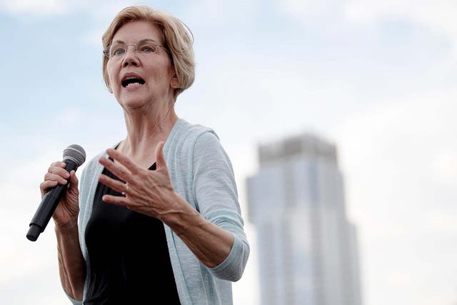 Elizabeth Warren has vowed she would ‘rein in’ Wall Street if elected in 2020