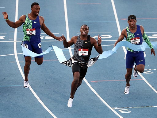 Christian Coleman takes gold in the men’s 100m at the USATF Outdoor Championships