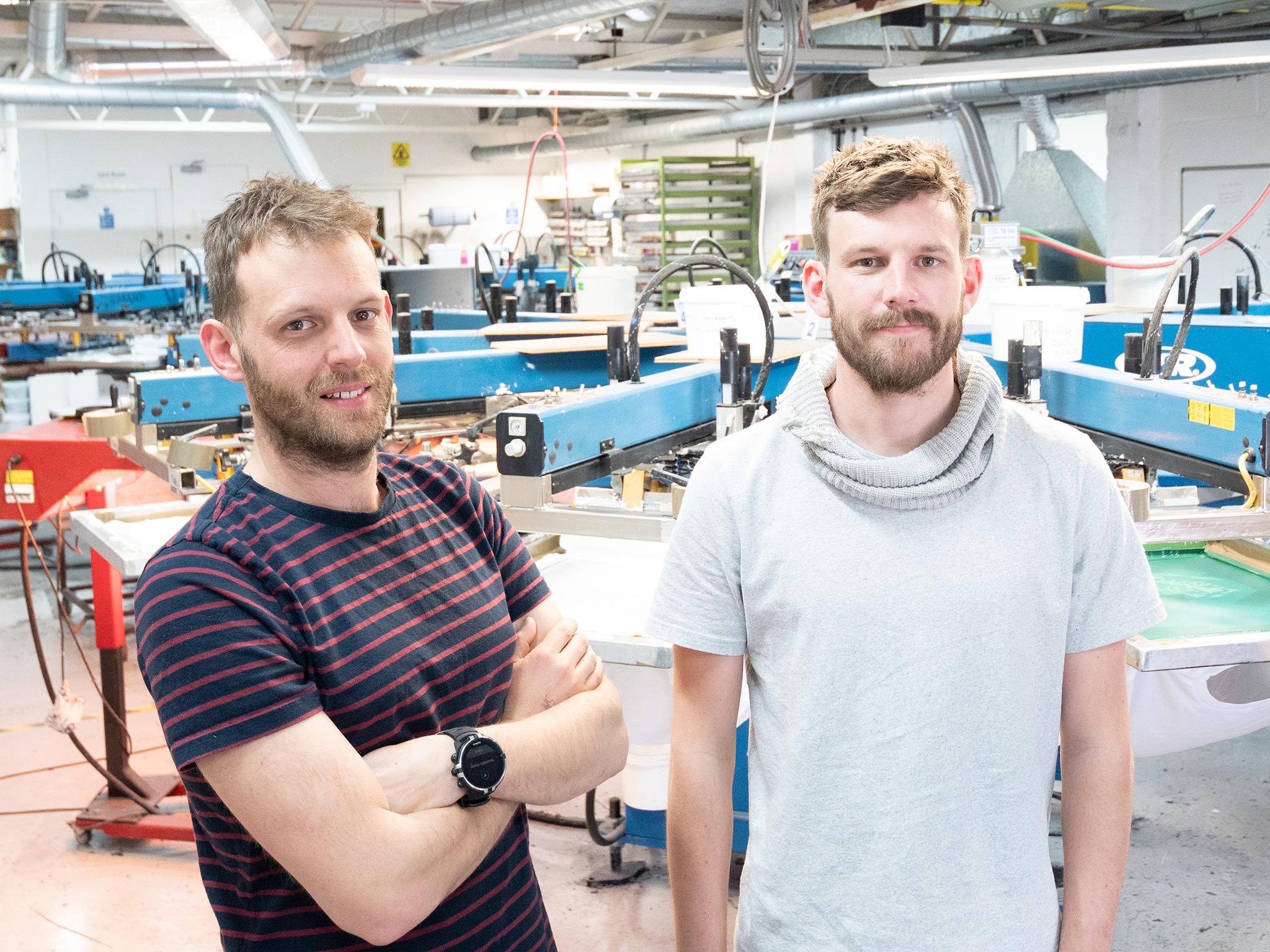 Brothers Rob (left) and Mart Drake-Knight, founders of circular fashion brand Teemill