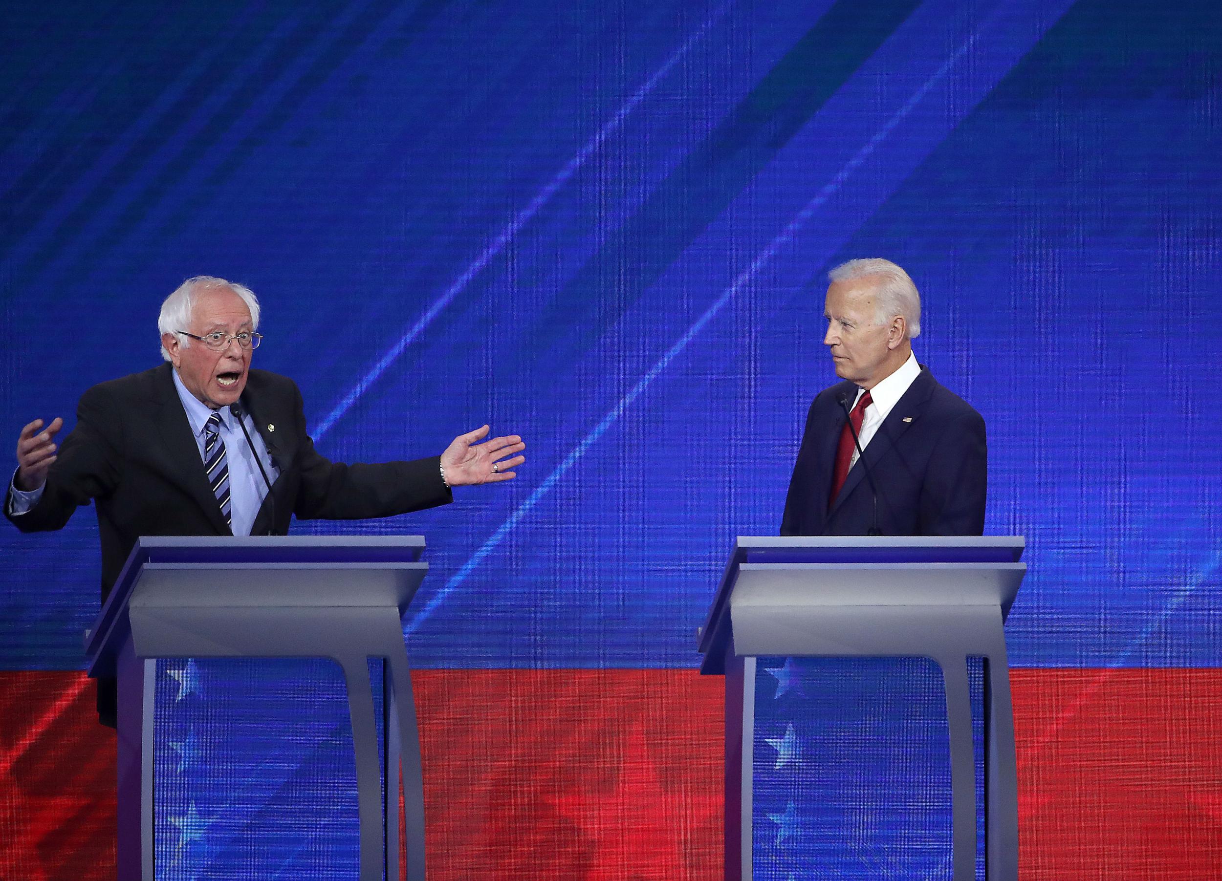 Democratic debate: Joe Biden accidentally refers to Bernie Sanders as 'the president' in heated exchange