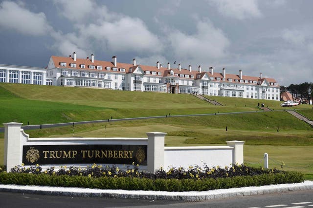 The Trump Turnberry hotel and golf resort in Scotland hosted the US military 40 times in the last four years