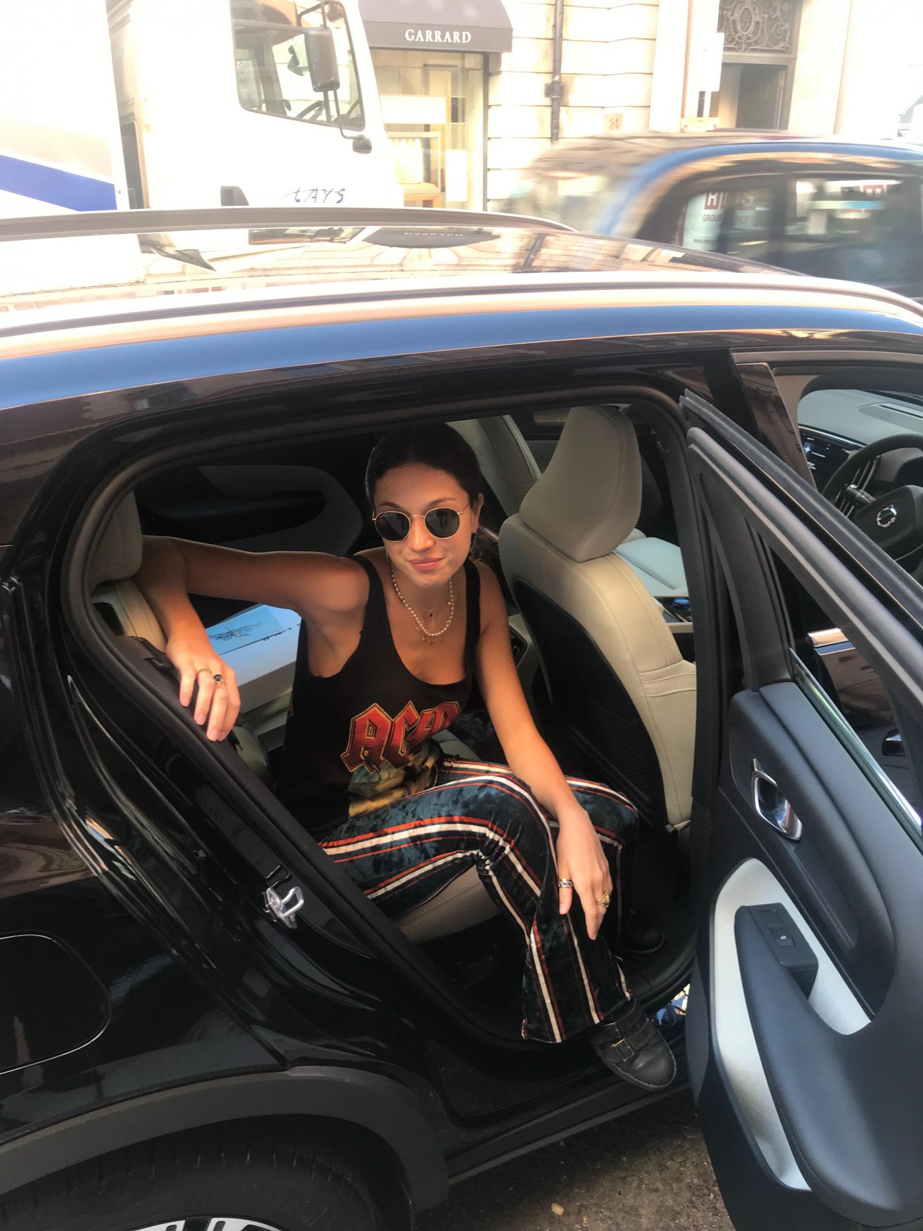 Peter drives Lifestyle Writer Olivia Petter around during London Fashion Week