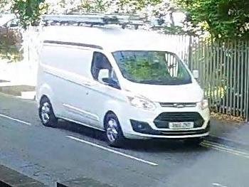 Police have released an image of a white van sought in connection with two egg attacks in Worcester