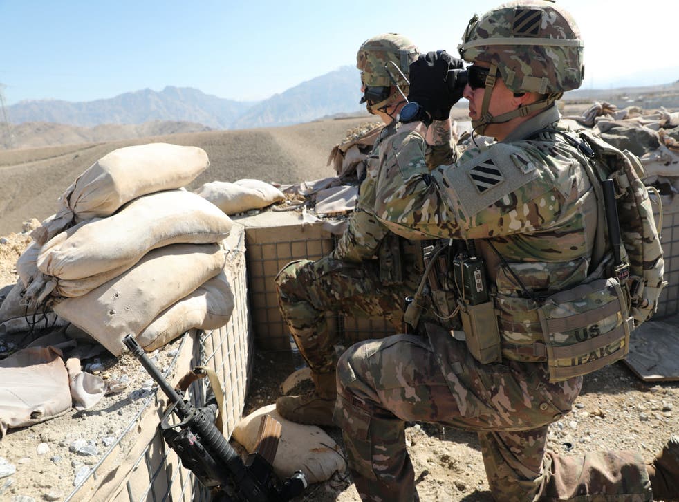 No end in sight: US troops on patrol in Afghanistan in February