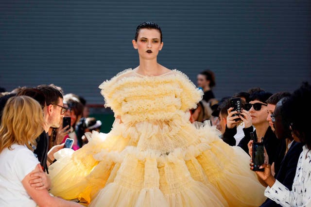 Opulent and oversized tulle dresses were a hallmark of the show