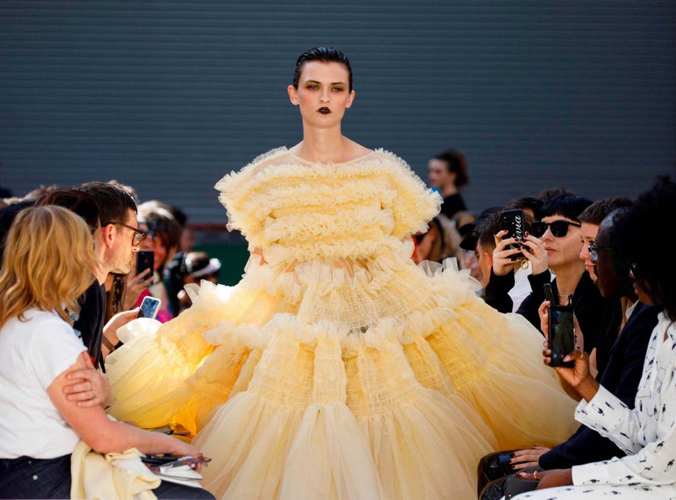 Opulent and oversized tulle dresses were a hallmark of the show