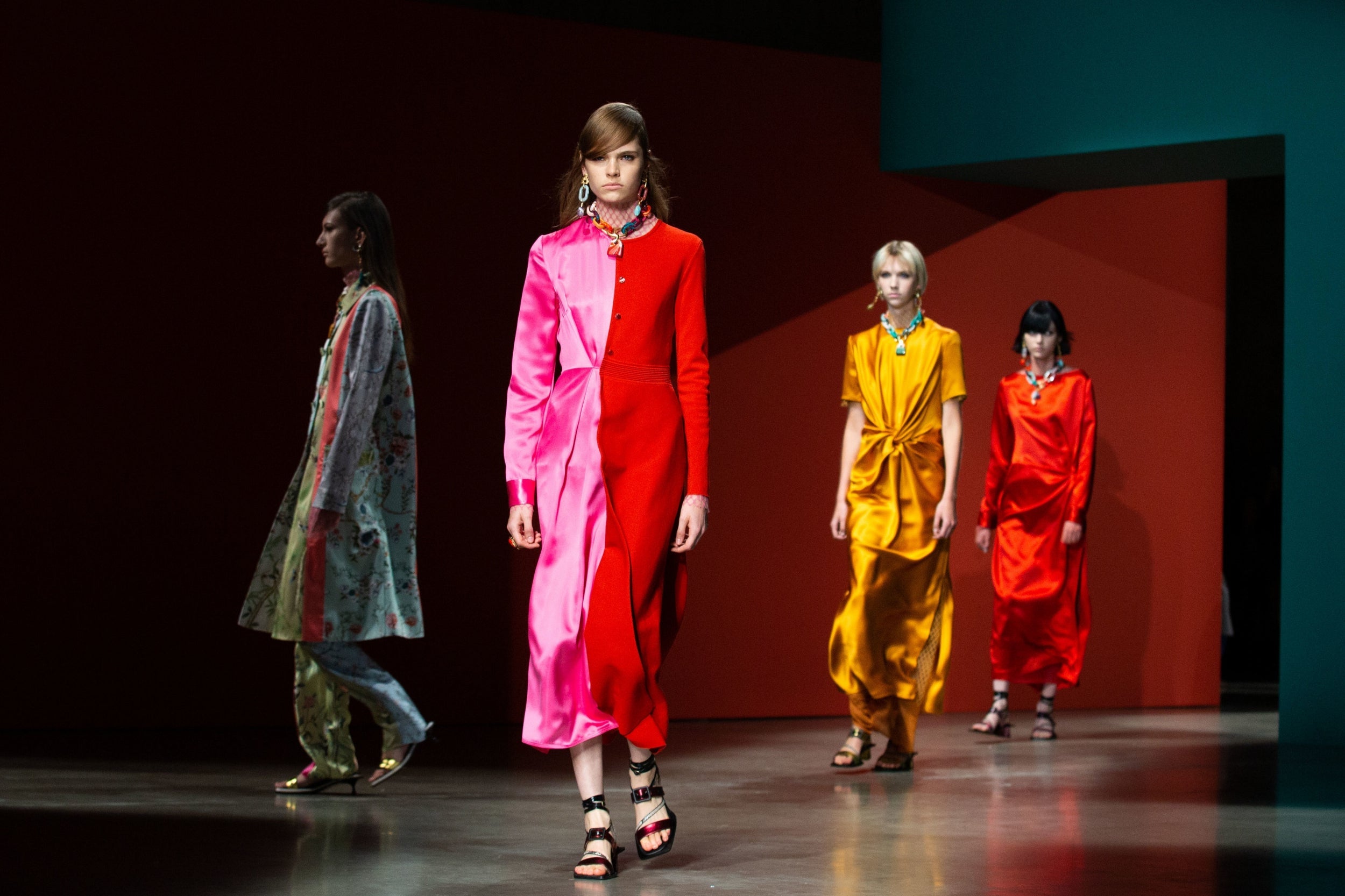 The Ports 1961 collection featured vibrant, jewel-toned dresses