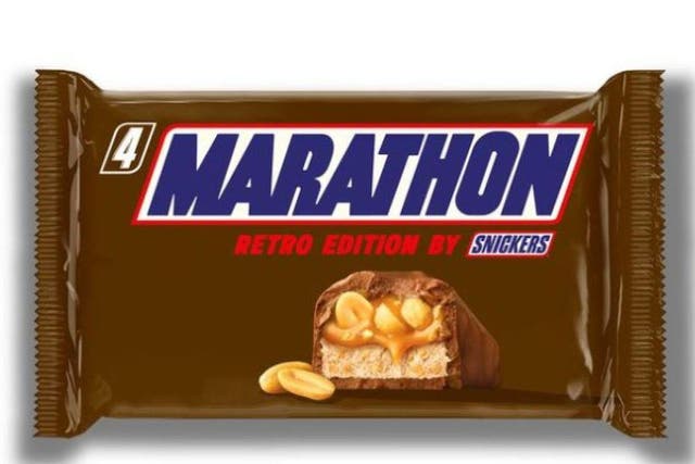 Marathon bars changed their name to Snickers back in 1990